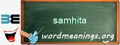 WordMeaning blackboard for samhita